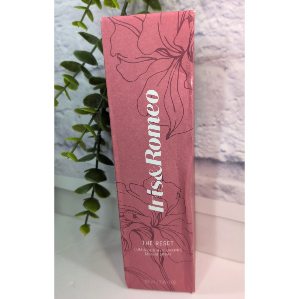 NIB😍Iris & Romeo The Reset Face Mist Luminous HyaluronicAcid Serum Spray 3.39oz